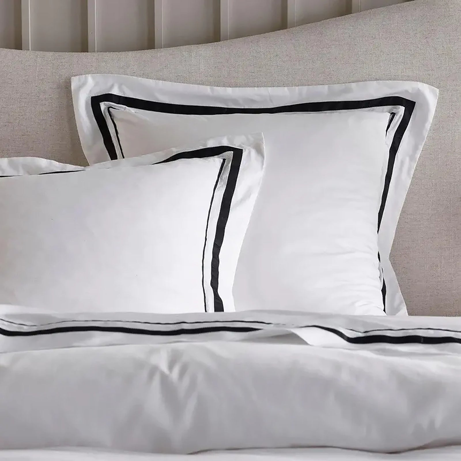 Cloud 1000 TC Egyptian Cotton White Charcoal European Pillowcase by Renee Taylor 4
