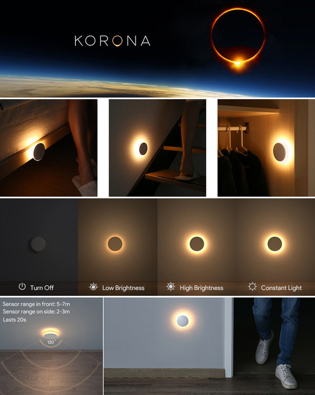 LED Motion Sensor Night Light Indoor, Cordless Battery Powered,Stick-on Warm White Light with Built-in Infrared Motion Detection, Sensor Light for Hallway,Bedroom 5