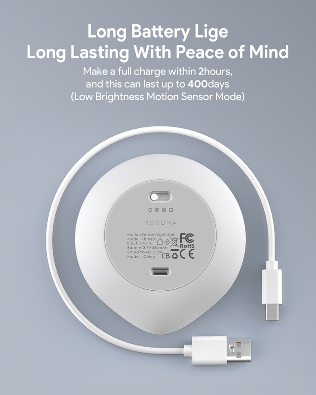 （Pack of 2）LED Motion Sensor Night Light Indoor, Cordless Battery Powered,Stick-on Warm White Light with Built-in Infrared Motion Detection, Sensor Light for Hallway,Bedroom 4