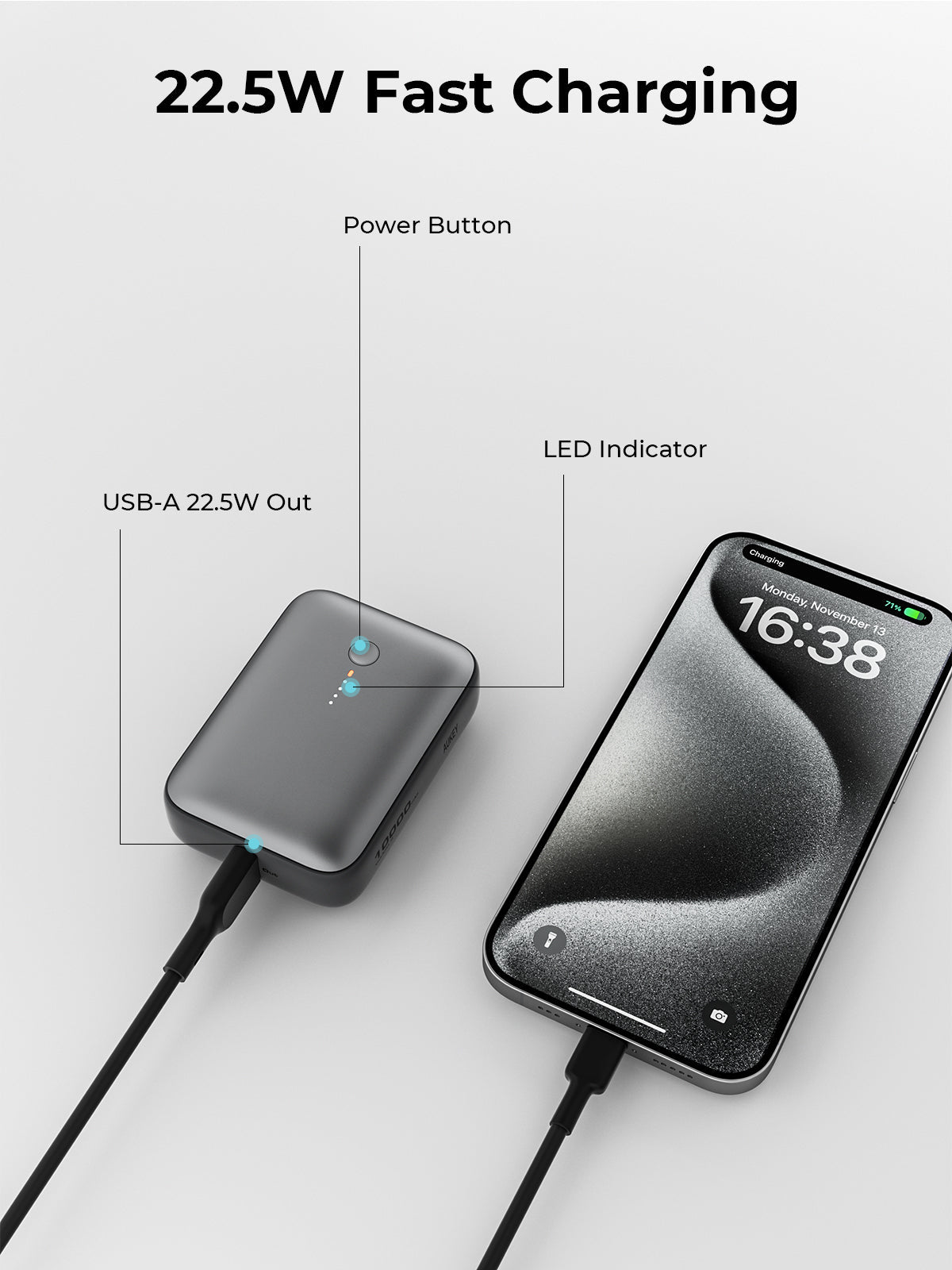 AUKEY Spark Mini 10000 Compact Fast Charging Power Bank (PB-Y55) 3