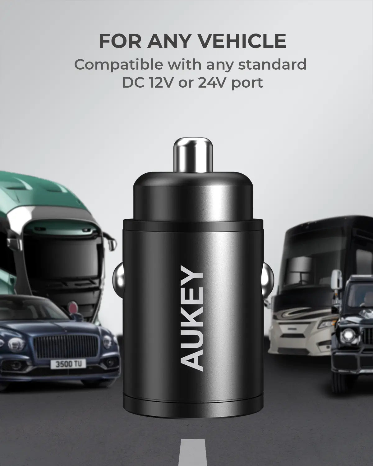 Aukey Enduro Nano AC 30W 2-Port Car Charger (CC-A3) 5
