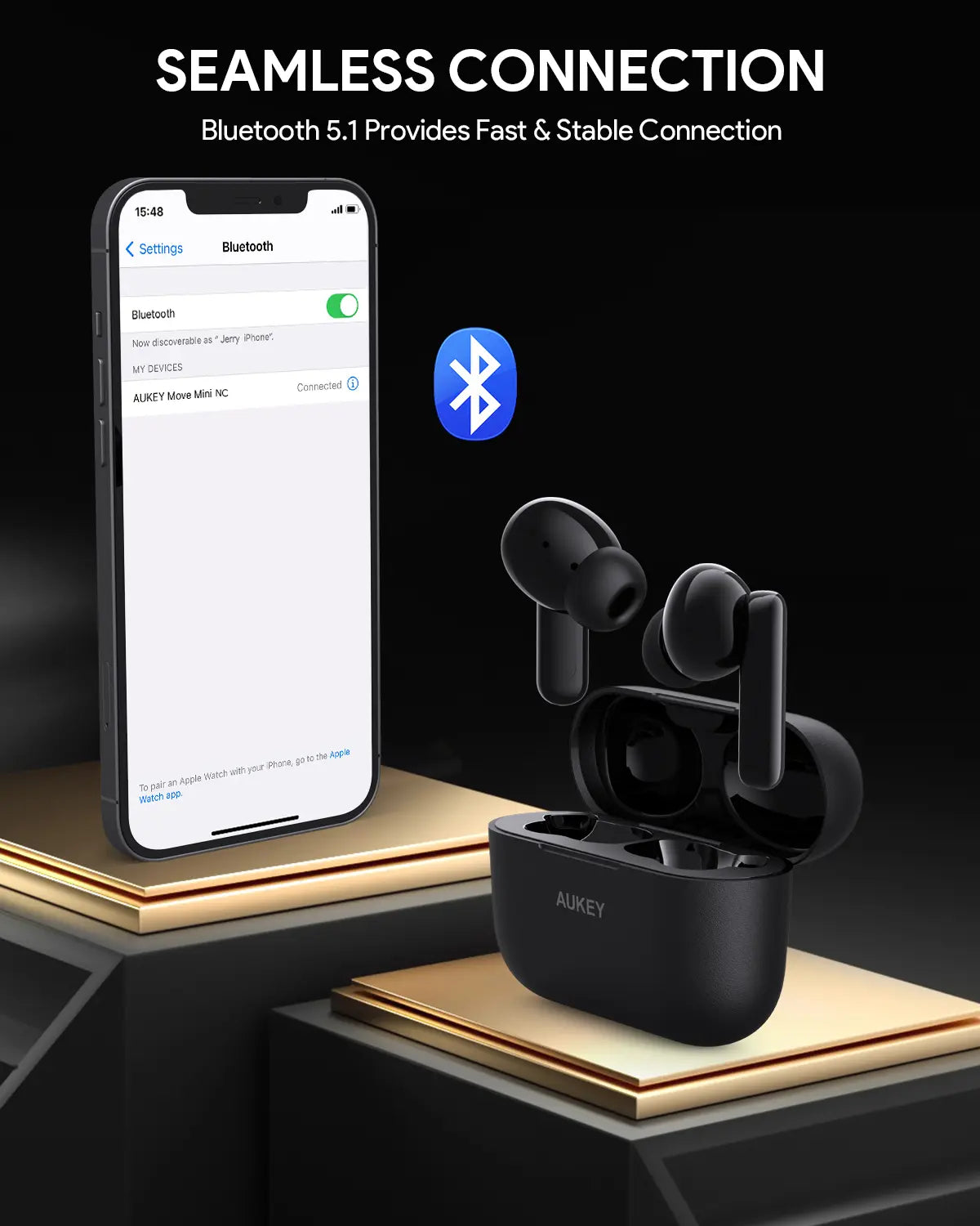 Aukey True Wireless Earbuds With Noise Cancelling MOVE MINI NC (EP-M1NC) 4