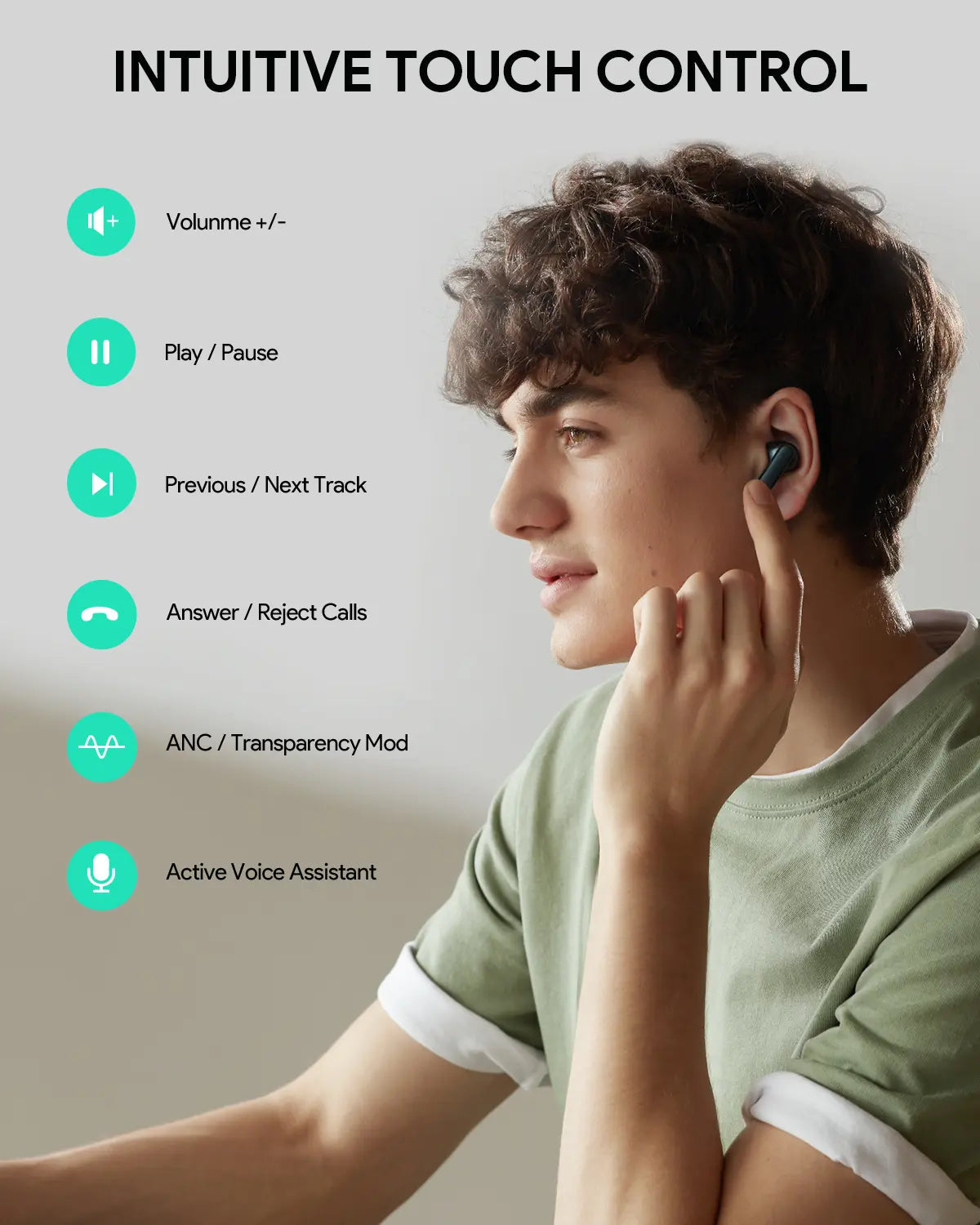Aukey True Wireless Earbuds With Noise Cancelling MOVE MINI NC (EP-M1NC) 9
