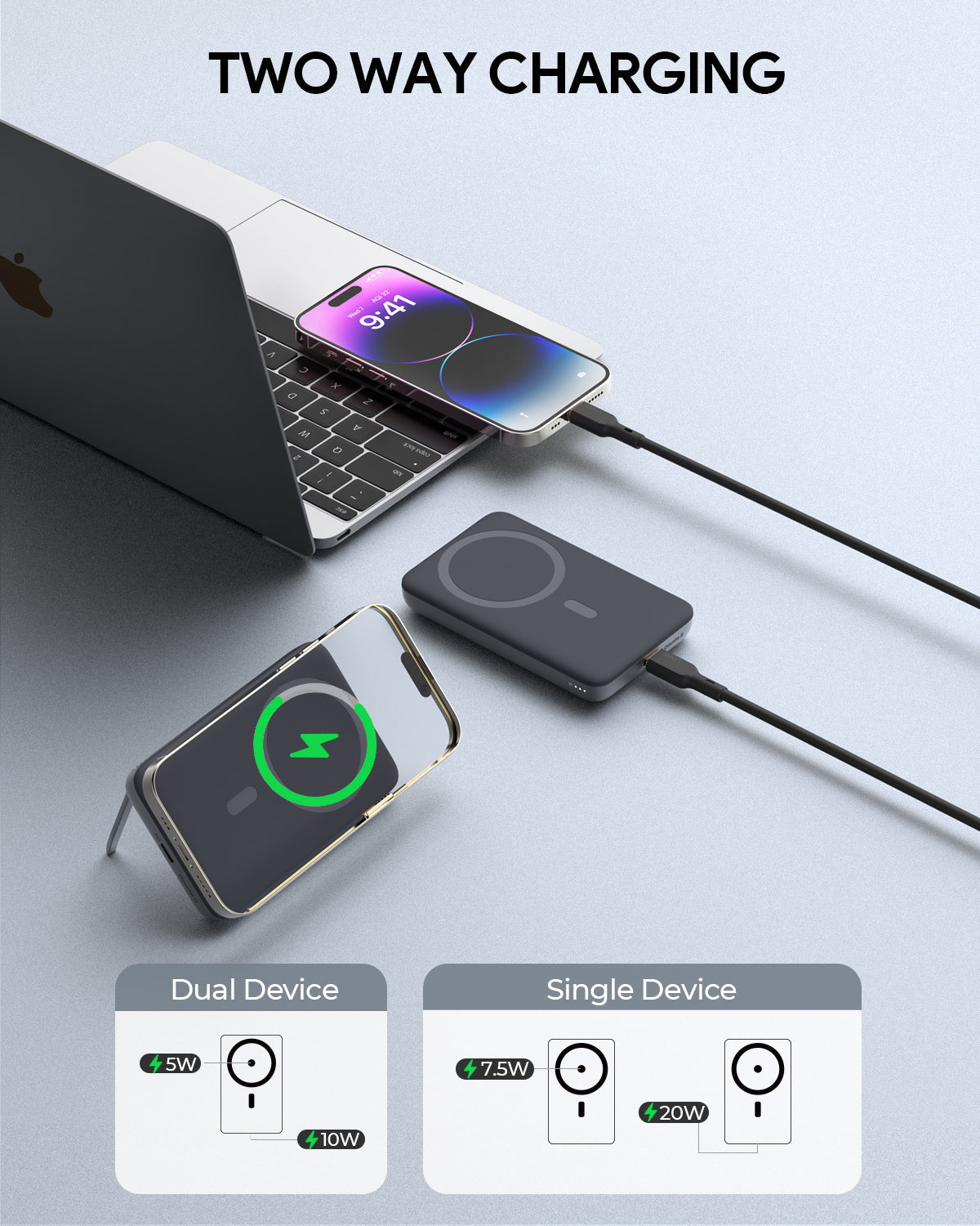 Aukey MagLinnk 6700mAh Magnetic Wireless Charging Power Bank (PB-MS01) 3