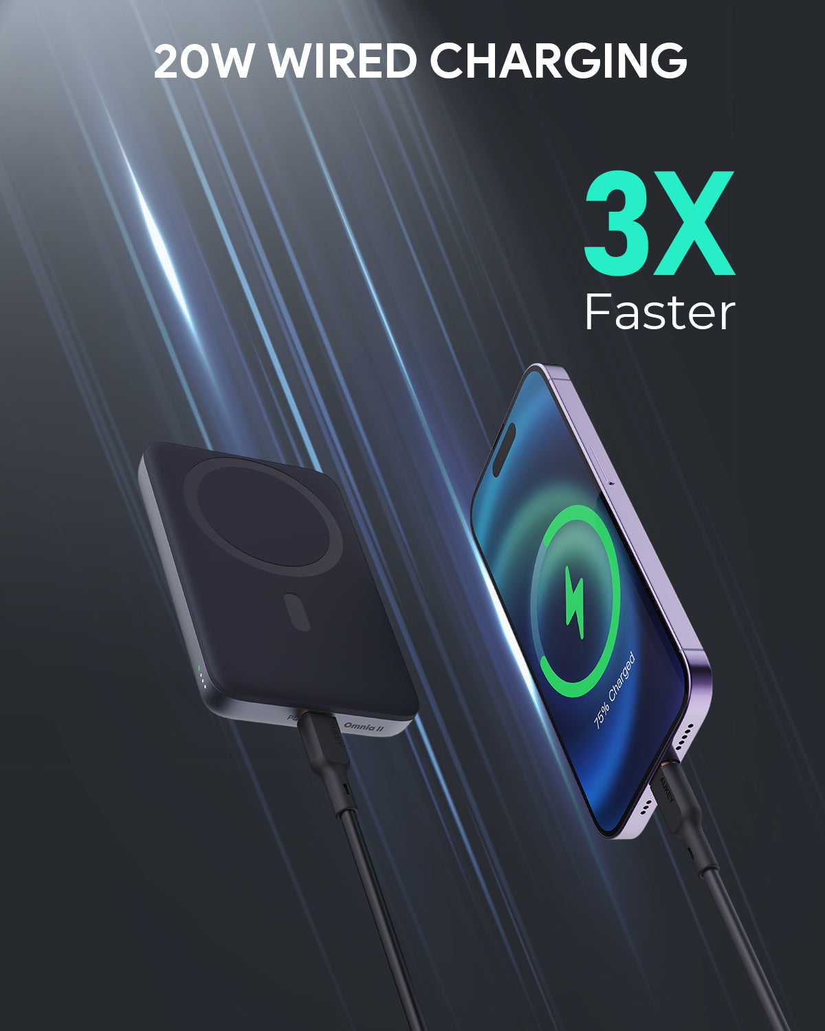 Aukey MagLinnk 6700mAh Magnetic Wireless Charging Power Bank (PB-MS01) 4