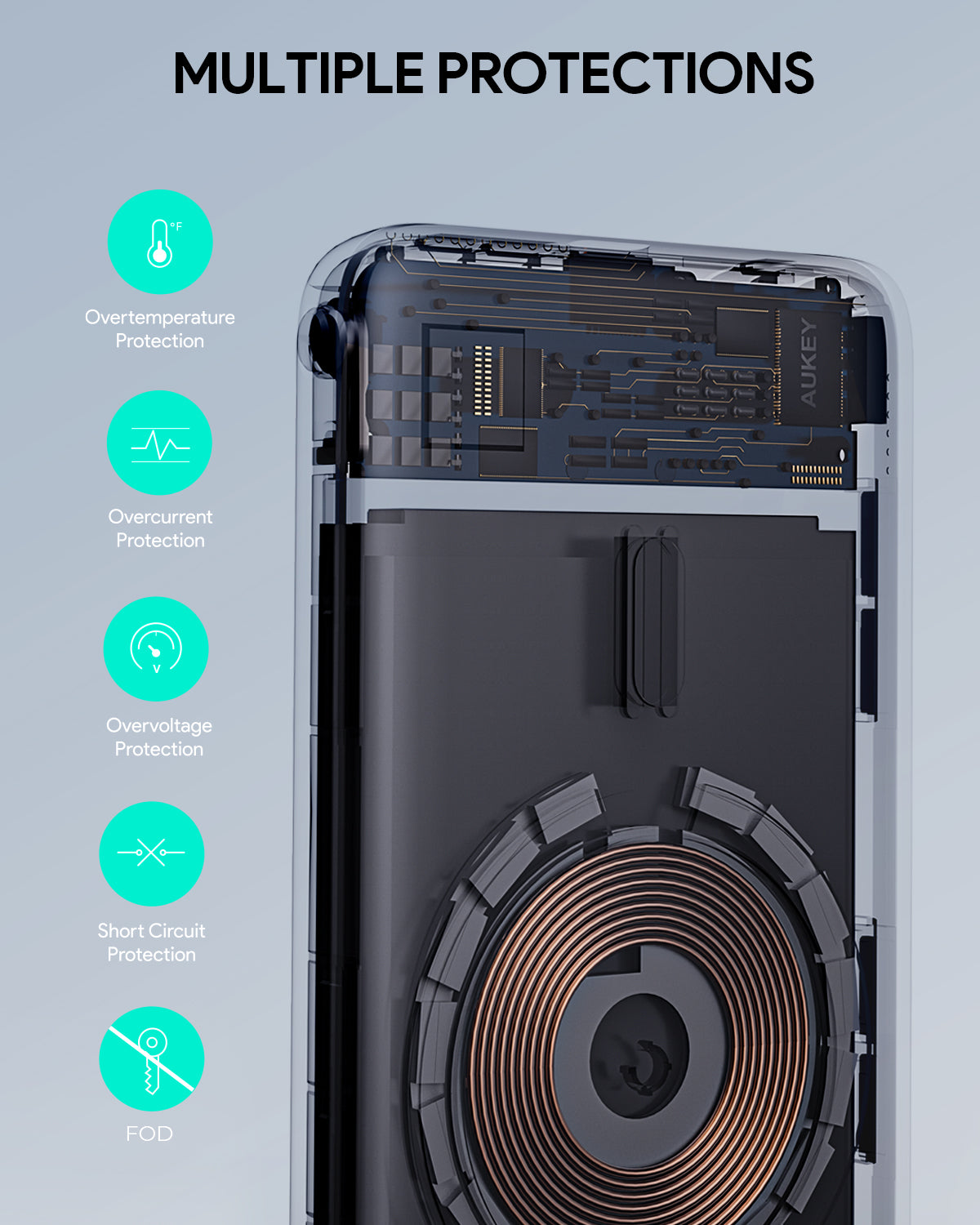 Aukey MagLinnk 6700mAh Magnetic Wireless Charging Power Bank (PB-MS01) 5