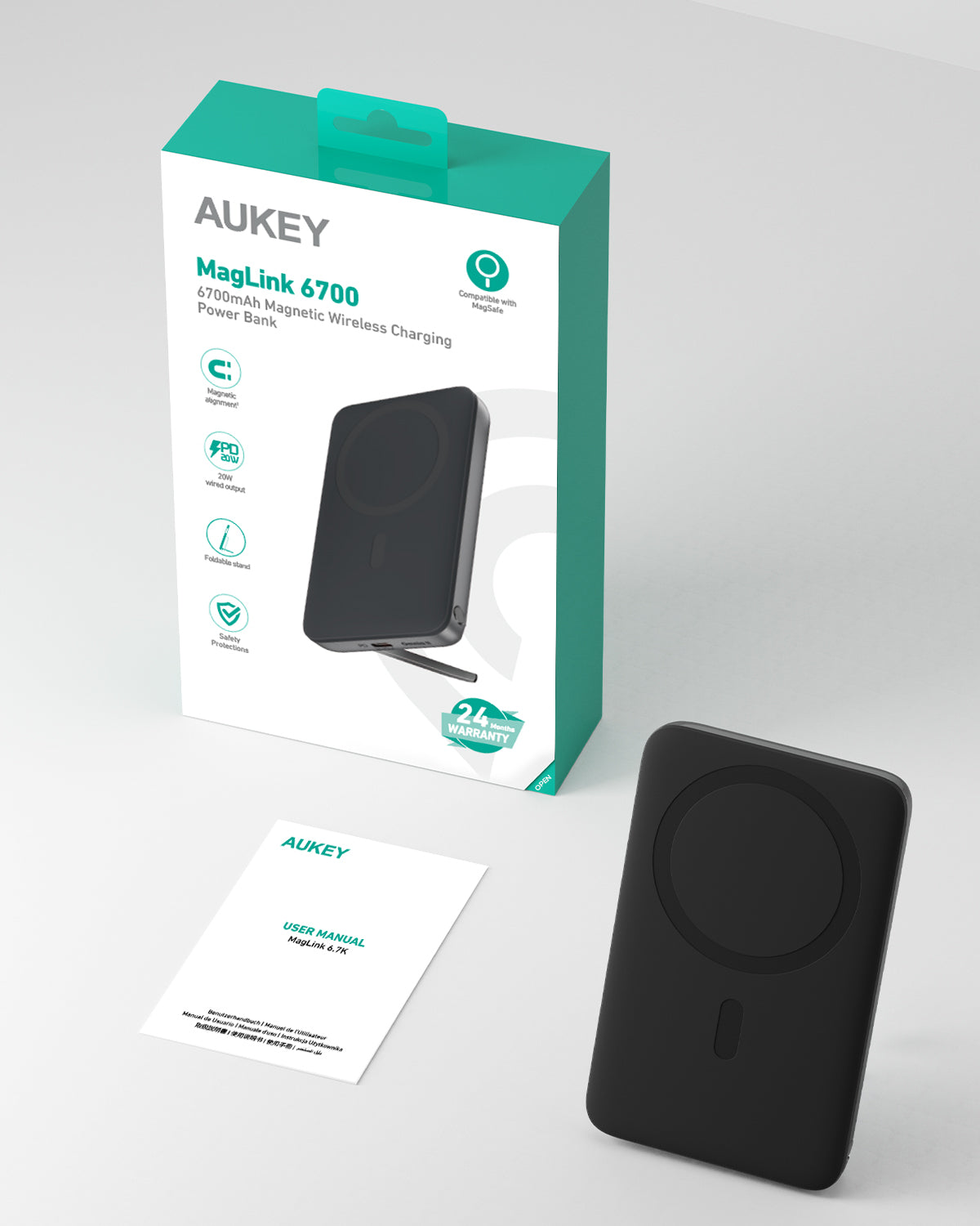 Aukey MagLinnk 6700mAh Magnetic Wireless Charging Power Bank (PB-MS01) 8