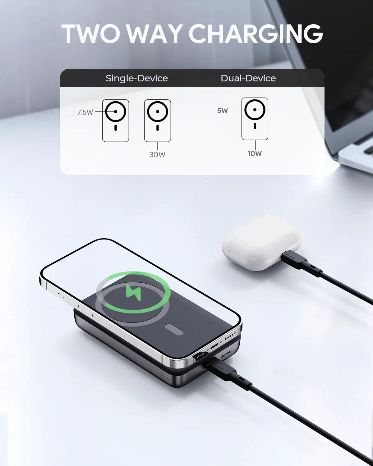 Aukey MagLinnk 10000mAh Magnetic Wireless Charging Power Bank (PB-MS02) 6