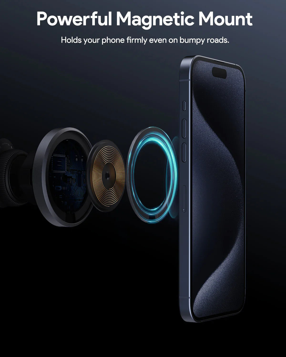 Aukey MagLink Dash Magnetic Fast Wireless Charging Phone Mount (HD-MC13) 5