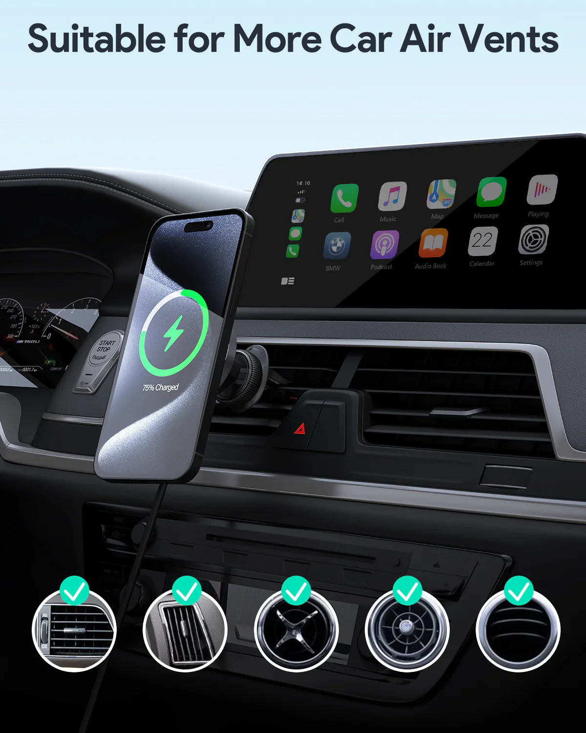 Aukey MagLink Dash Magnetic Fast Wireless Charging Phone Mount (HD-MC13) 7