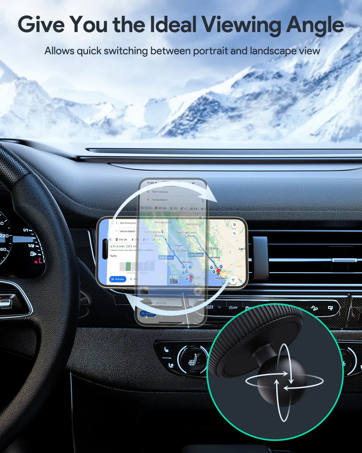 Aukey MagLink Dash Magnetic Fast Wireless Charging Phone Mount (HD-MC13) 9