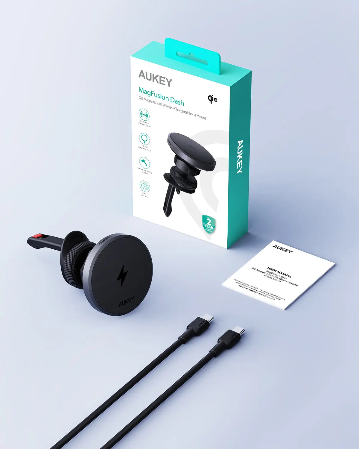 Aukey MagLink Dash Magnetic Fast Wireless Charging Phone Mount (HD-MC13) 11