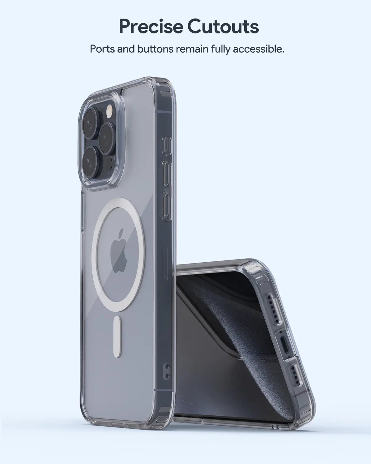 Aukey Clearview Magsafe iPhone 15 Pro Phone case - Transparent (TM10C) 3