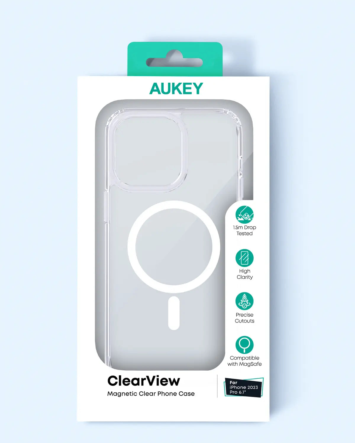 Aukey Clearview Magsafe iPhone 15 Pro Phone case - Transparent (TM10C) 6