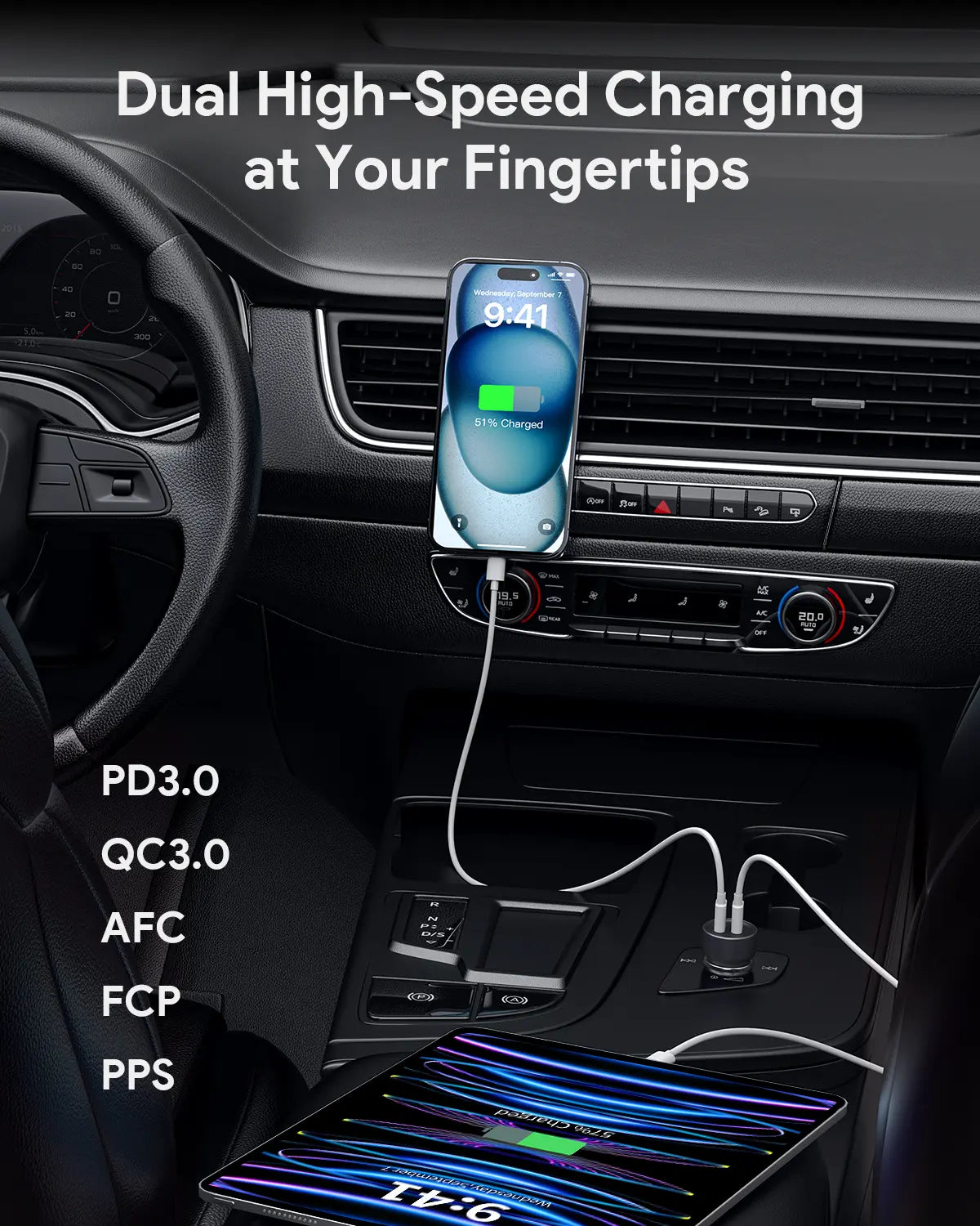 Aukey Enduro Dual 65W 2-Port Car Charger (CC-Y23) 3