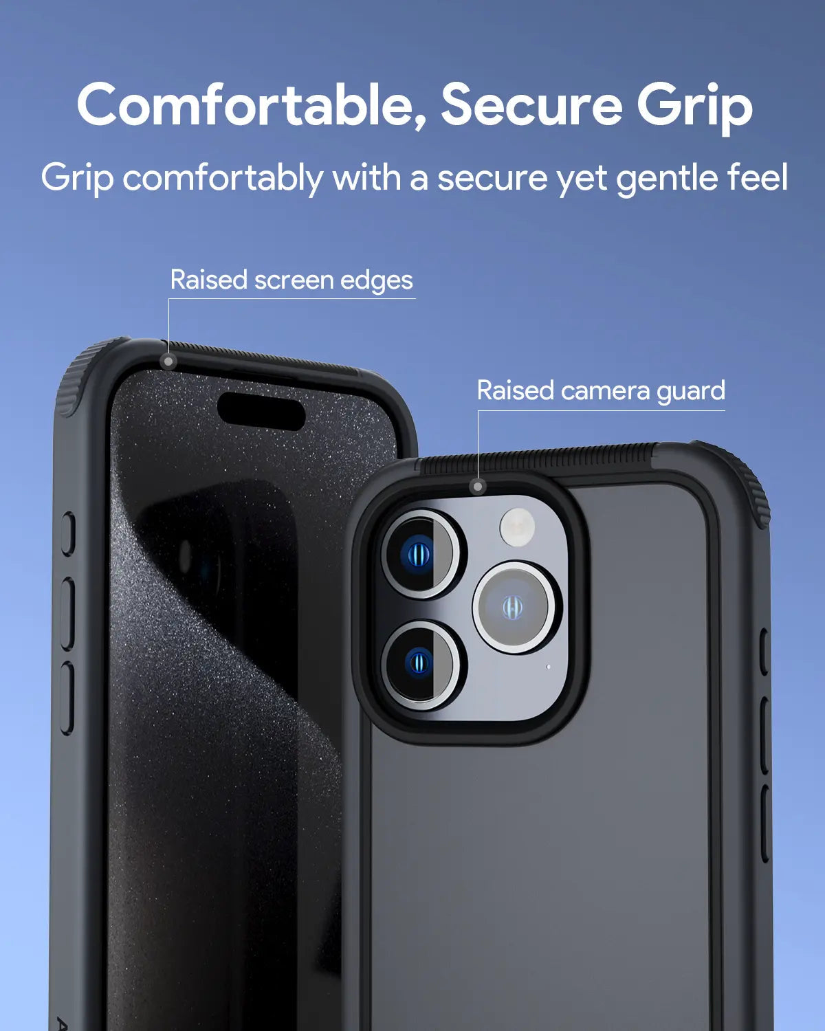 Aukey Urban Guard Elite Magnetic Hard-Shell iPhone 15 Pro Phone Case - Dark Gray (UG10C) 3