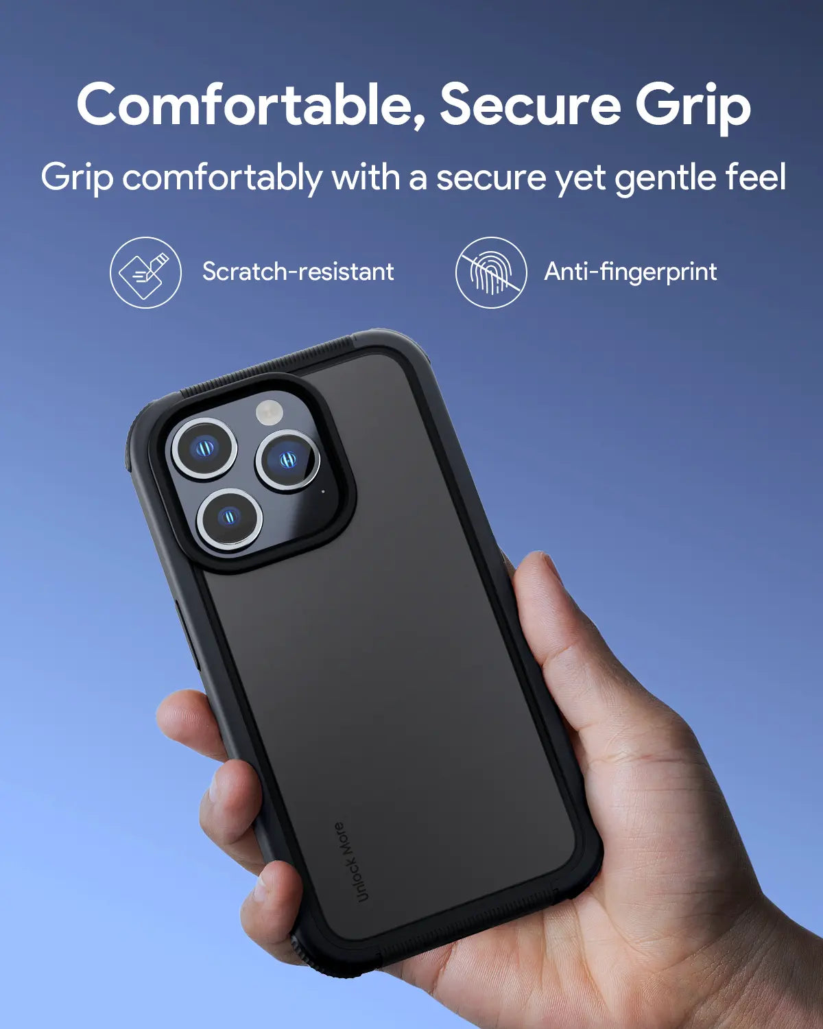 Aukey Urban Guard Elite Magnetic Hard-Shell iPhone 15 Pro Phone Case - Dark Gray (UG10C) 8