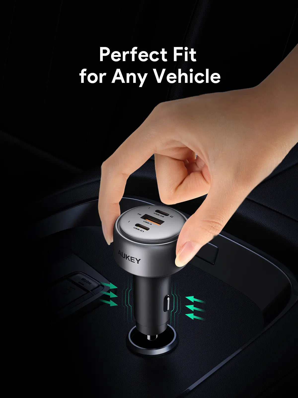 Aukey Pathfinder Mix 3 66W Fast Charging Car Charger (CC-P1) 4