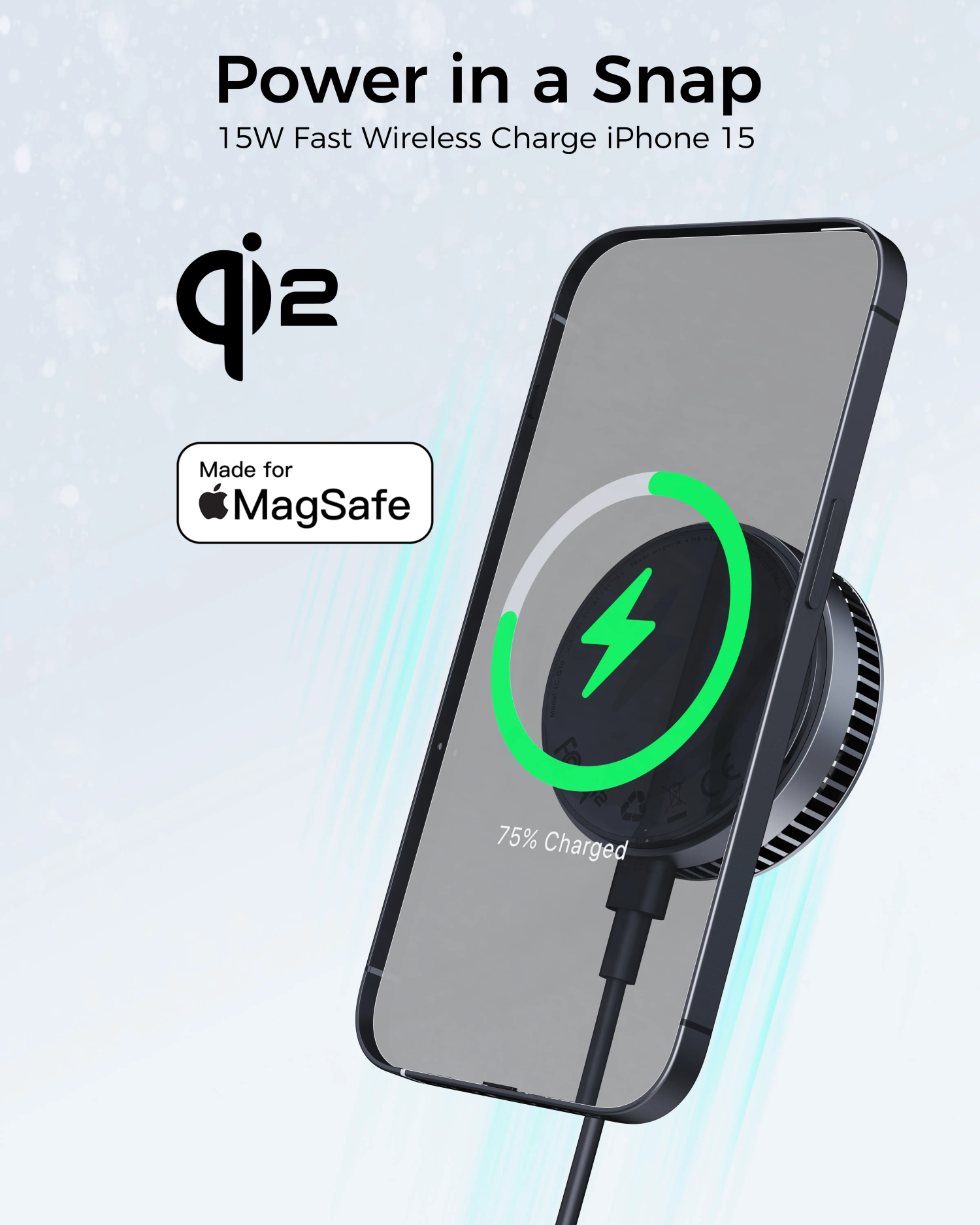 Aukey Magfusion GameFrost Magnetic Wireless Charger with Active Cooling (LC-G10) 3