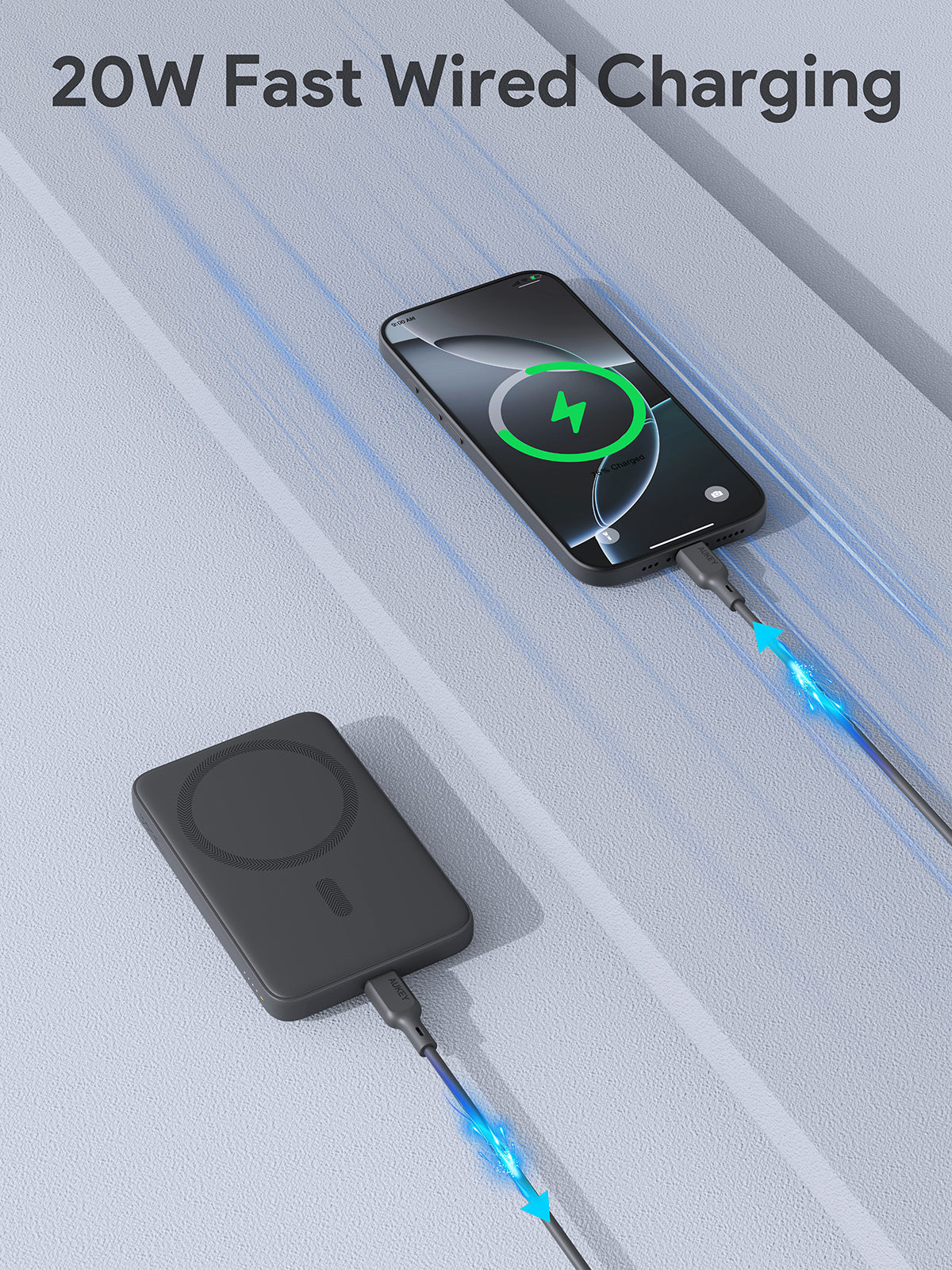 Aukey MagFusion 5000mAh Magnetic Wireless Charging Power Bank (PB-MS03) 3