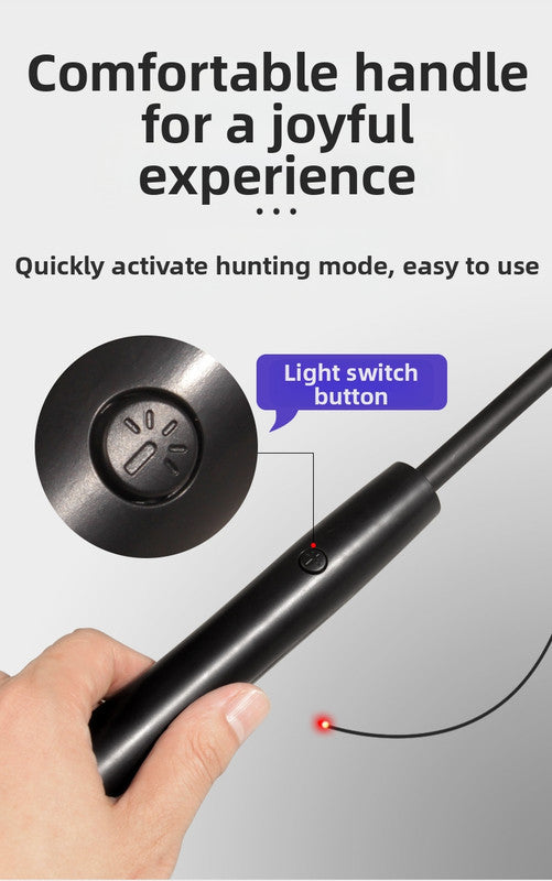 pet products Interactive LED telescopic pole cat teaser stick 8