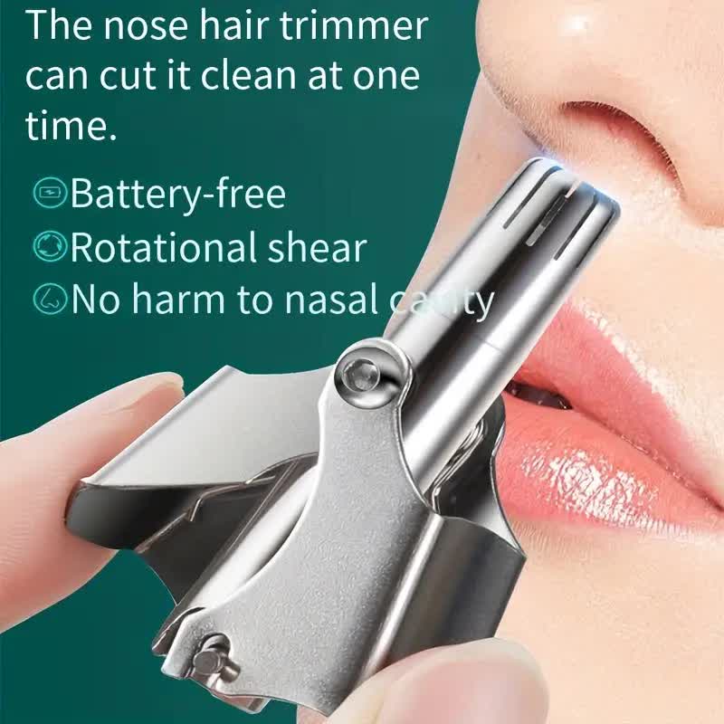 Washable Manual Nose Hair Trimmer For Men And Womens, Stainless Steel, Portable Nose Hair Clipper 4