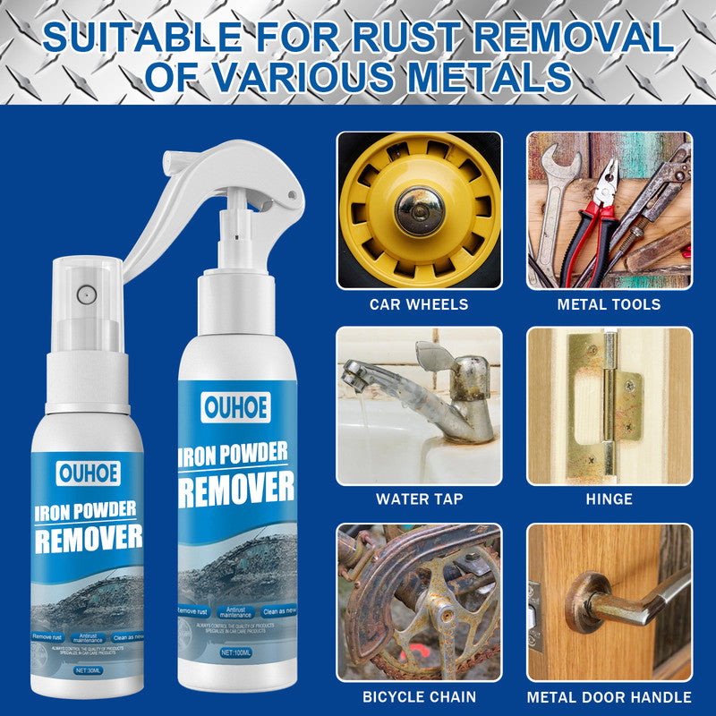 OUHOE car iron powder rust removal spray, rust inhibitor, car supplies, detergent, rust remover, cleaning supplies 3