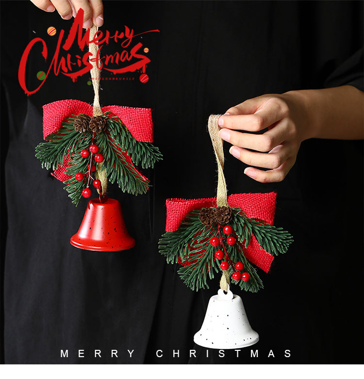 Christmas gift Christmas Bell Bow Pendant four pieces 3
