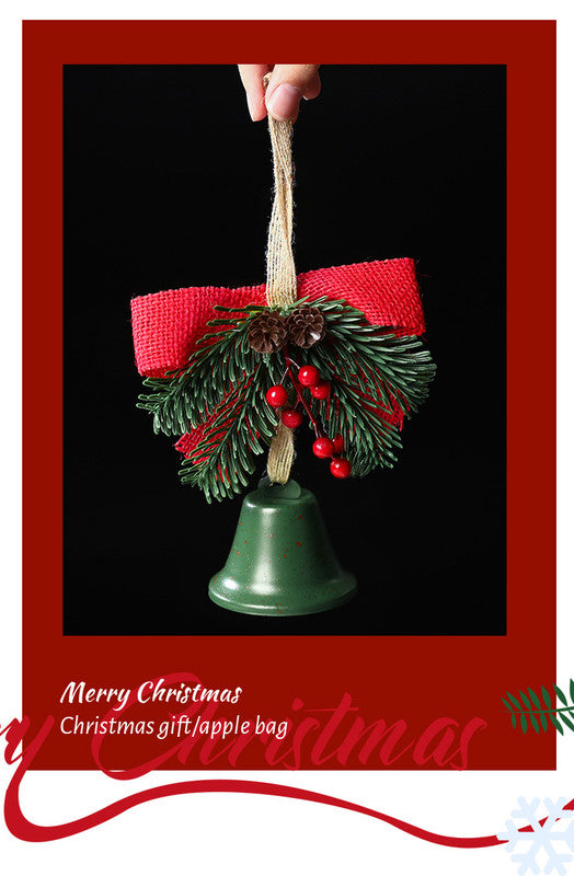 Christmas gift Christmas Bell Bow Pendant four pieces 4