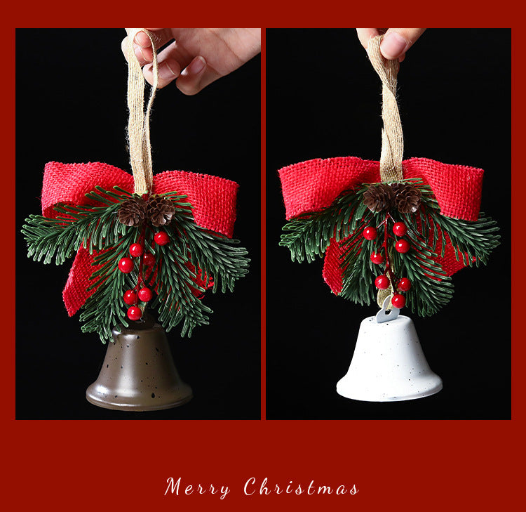Christmas gift Christmas Bell Bow Pendant four pieces 7