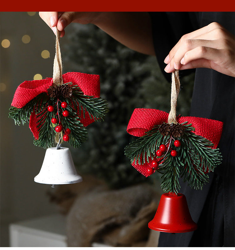 Christmas gift Christmas Bell Bow Pendant four pieces 8