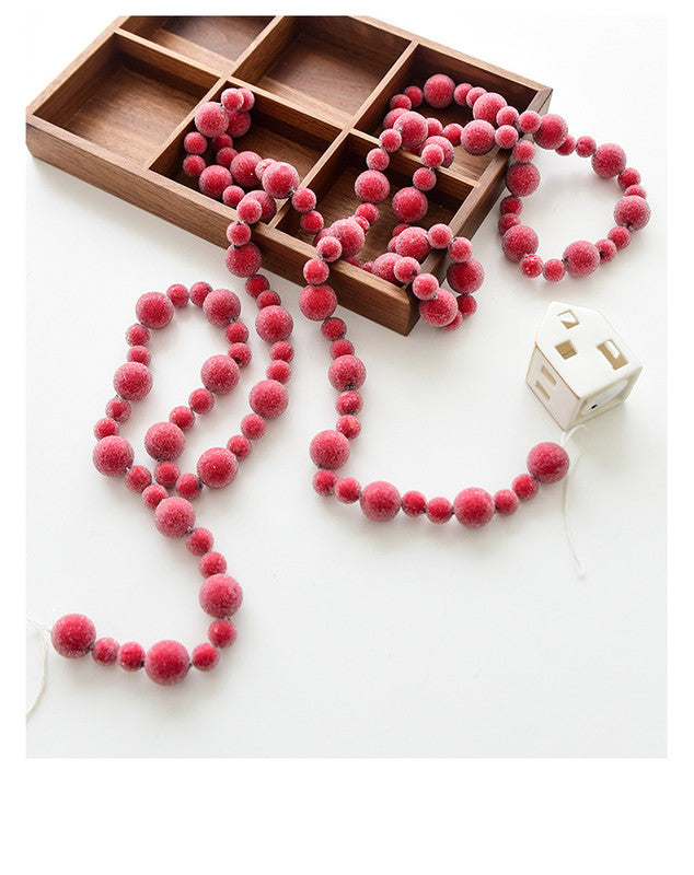 Christmas gift Christmas simulation red fruit skewer decoration string 3