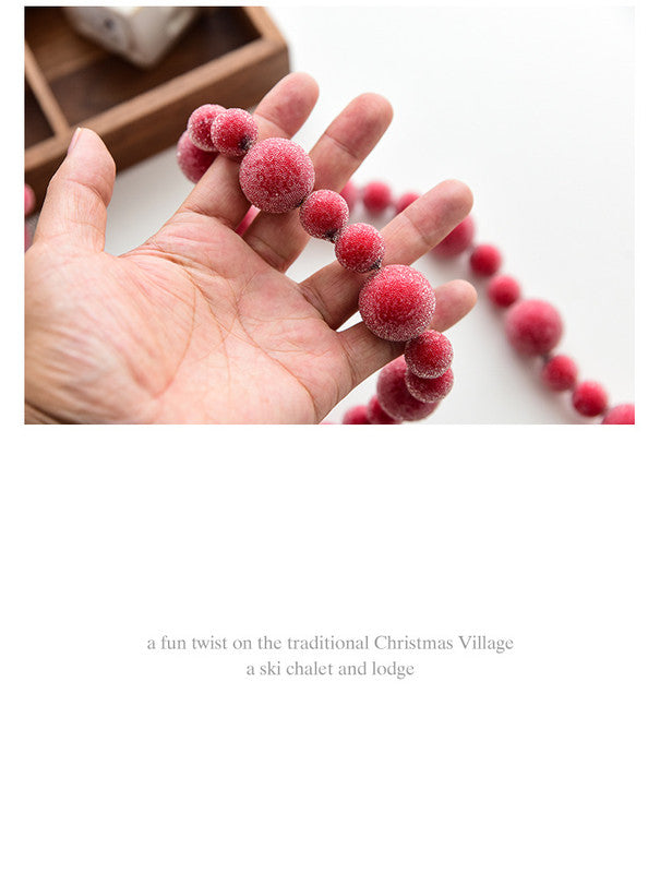 Christmas gift Christmas simulation red fruit skewer decoration string 5