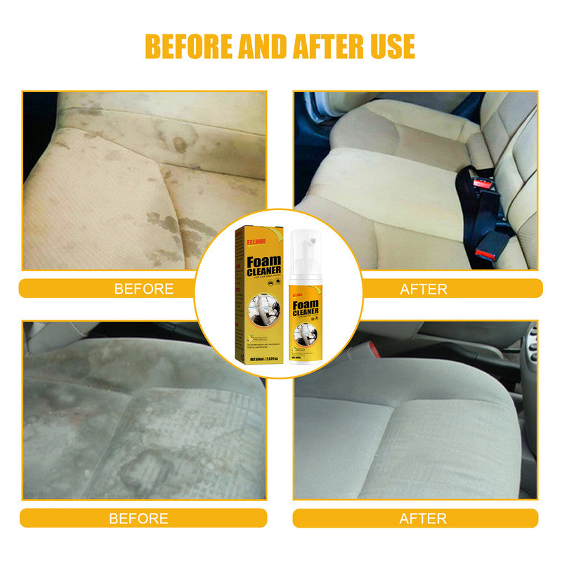 EELHOE Car Steering Wheel Foam Cleaner, Leather Seat Supplies, Decontamination, Multi-functional Interior Cleaner 7