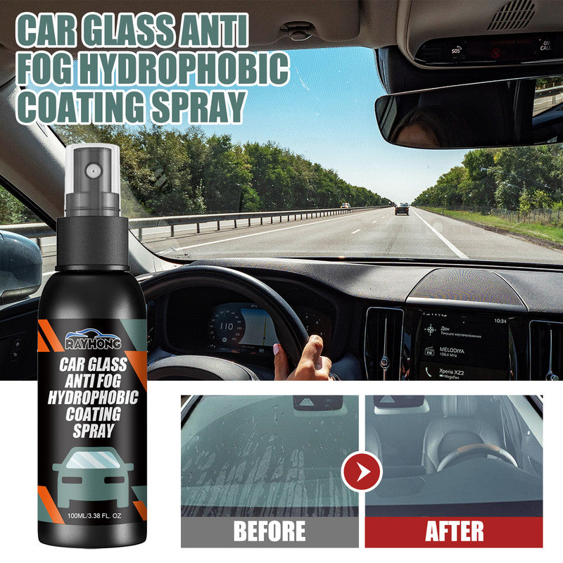 Rayhong Car Windshield Spray, Windshield Rearview Mirror Cleaning, Stain Removal, Hydrophobic Water Repellent, Anti-Fog Agent 3