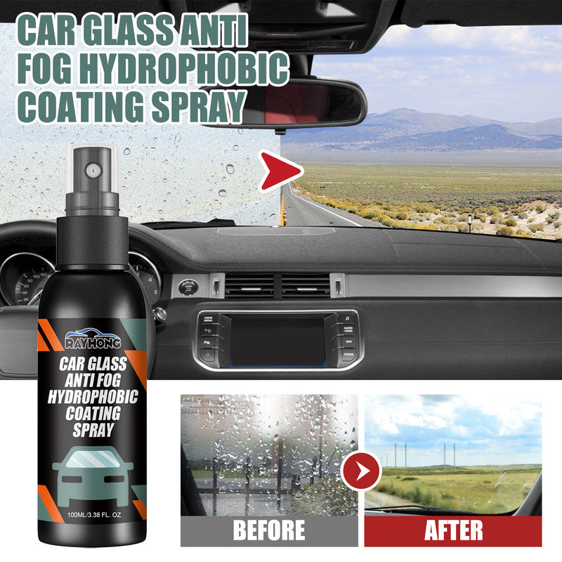 Rayhong Car Windshield Spray, Windshield Rearview Mirror Cleaning, Stain Removal, Hydrophobic Water Repellent, Anti-Fog Agent 4