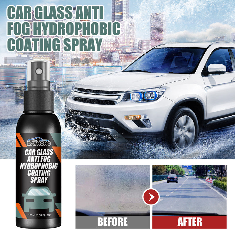 Rayhong Car Windshield Spray, Windshield Rearview Mirror Cleaning, Stain Removal, Hydrophobic Water Repellent, Anti-Fog Agent 5
