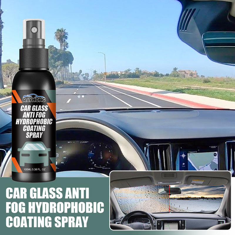 Rayhong Car Windshield Spray, Windshield Rearview Mirror Cleaning, Stain Removal, Hydrophobic Water Repellent, Anti-Fog Agent 8