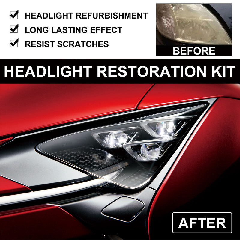 Rayhong Automotive Ceramic Headlight Repair Kit, Repair Scratches Yellow Polishing Headlight Shade Turned New Light 3