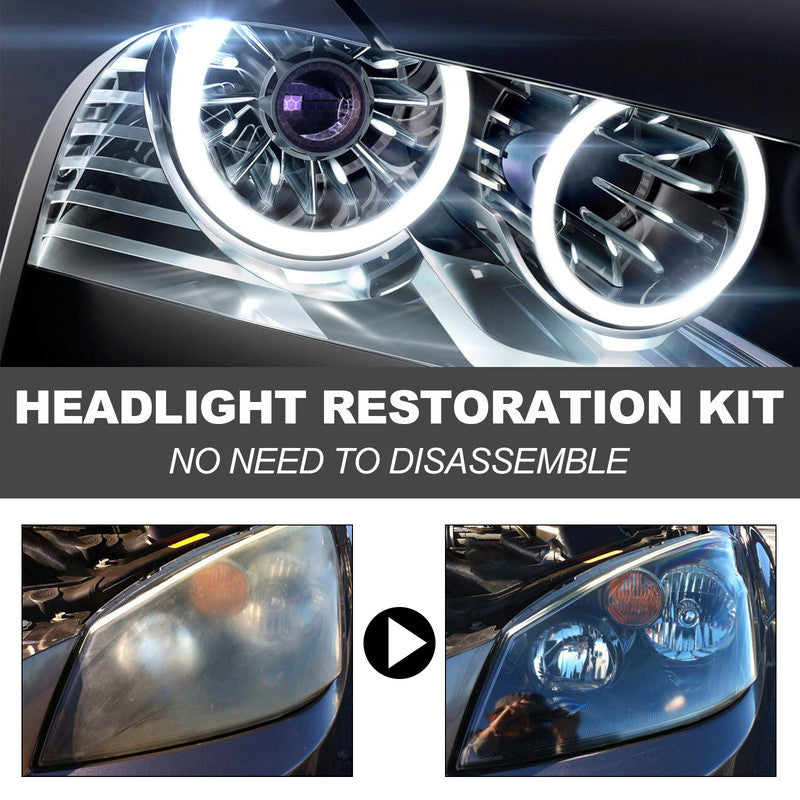 Rayhong Automotive Ceramic Headlight Repair Kit, Repair Scratches Yellow Polishing Headlight Shade Turned New Light 4