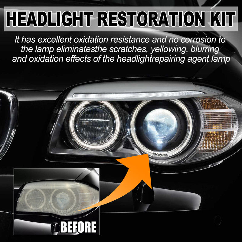 Rayhong Automotive Ceramic Headlight Repair Kit, Repair Scratches Yellow Polishing Headlight Shade Turned New Light 5