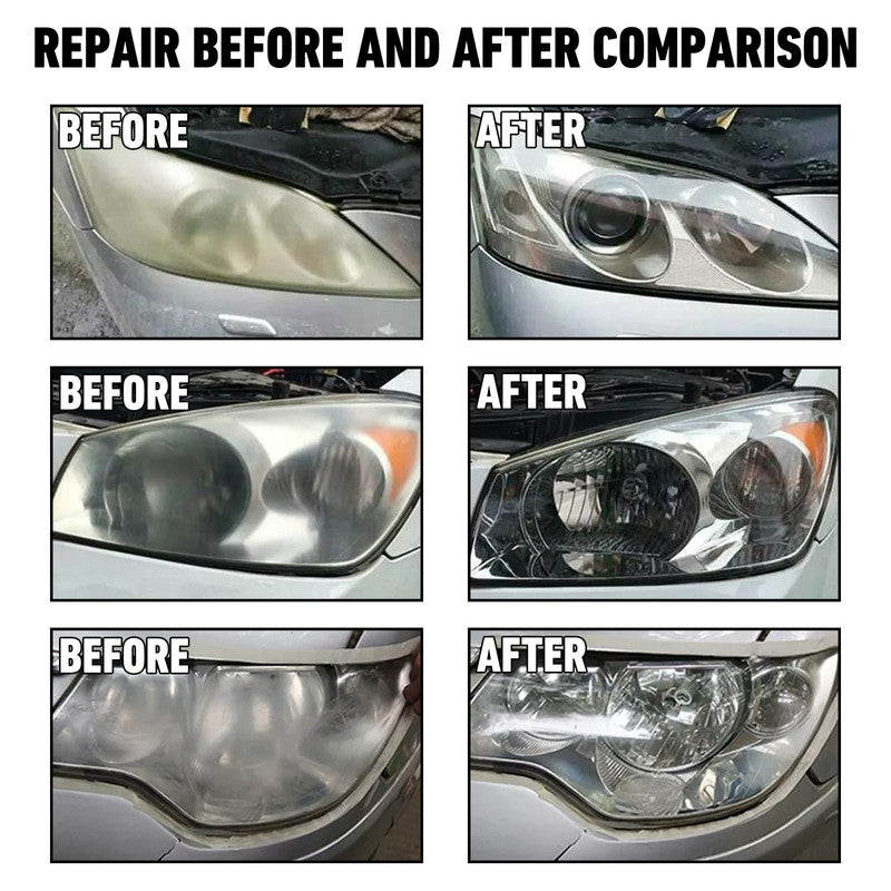 Rayhong Automotive Ceramic Headlight Repair Kit, Repair Scratches Yellow Polishing Headlight Shade Turned New Light 6