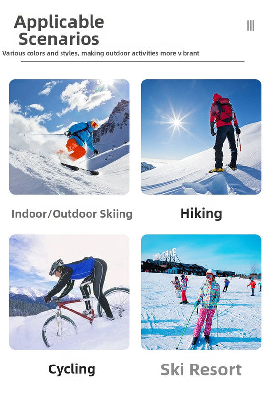 Outdoor sports products ,Winter skiing anti UV card myopia cylindrical double-layer anti fog skiing goggles 3