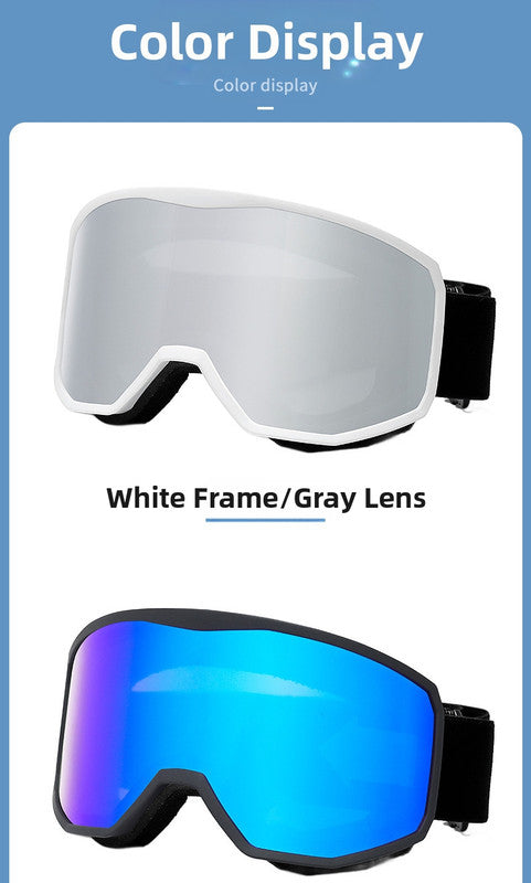 Outdoor sports products ,Winter skiing anti UV card myopia cylindrical double-layer anti fog skiing goggles 10