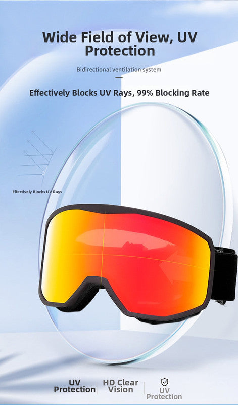 Outdoor sports products ,Winter skiing anti UV card myopia cylindrical double-layer anti fog skiing goggles 5