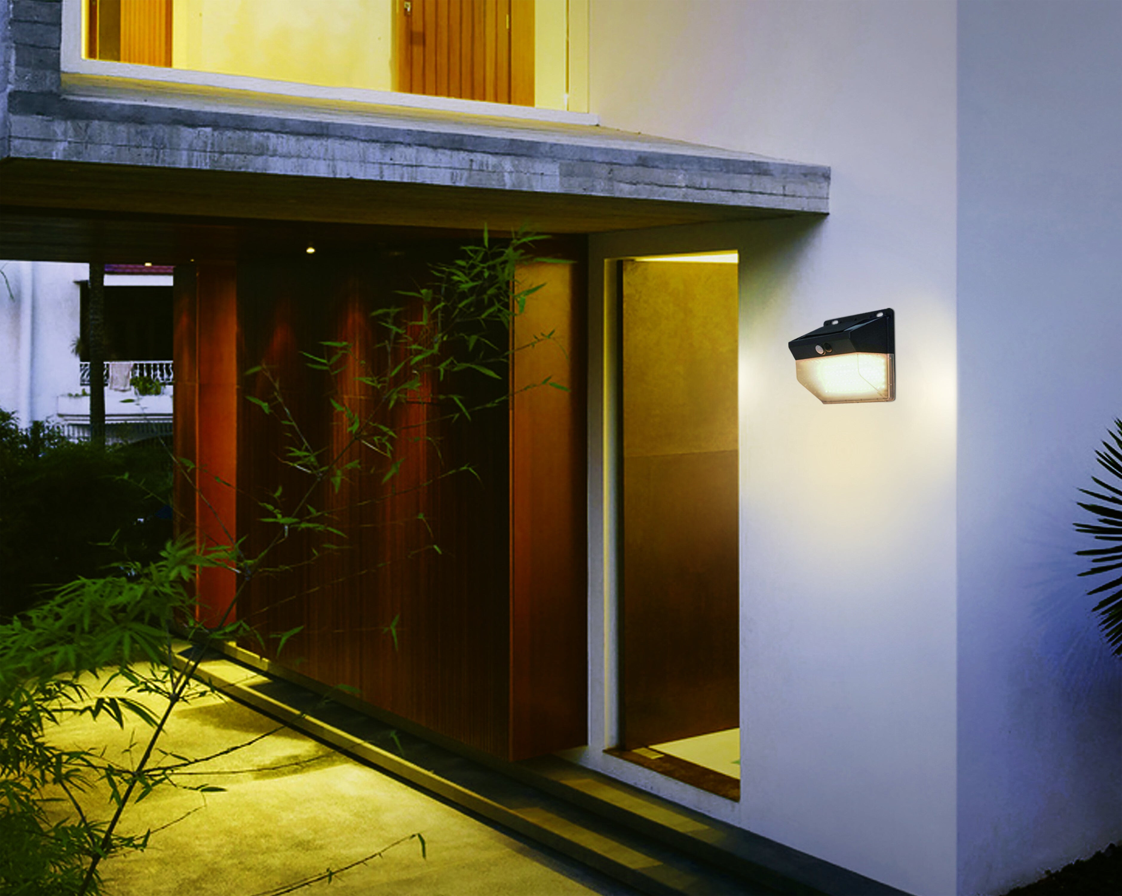 Solar Led Wall Light With Sensor 6W 600LM 7