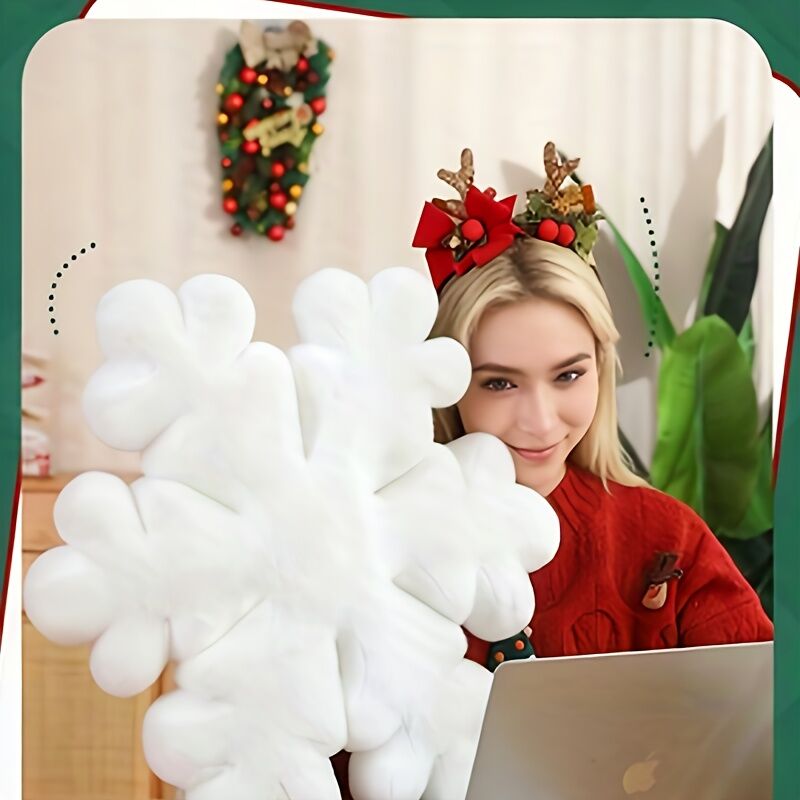 Snowflake pillow-soft fluffy cloud pillow with mixed colors