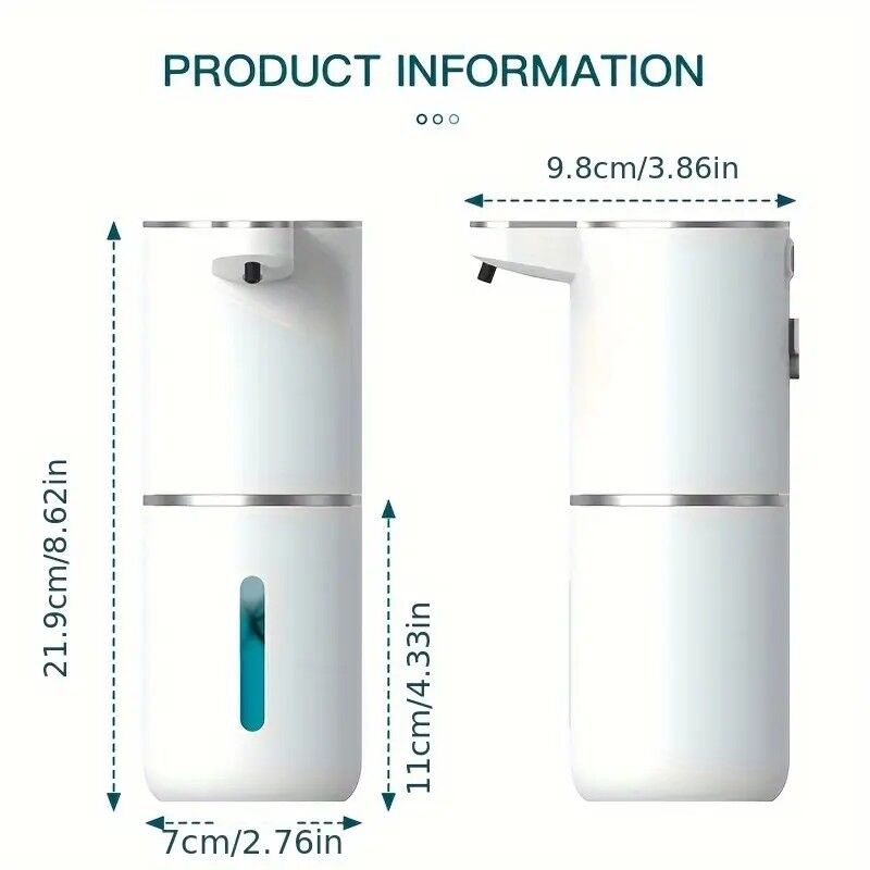 380ml touchless sensor automatic soap dispenser - wall-mounted 3