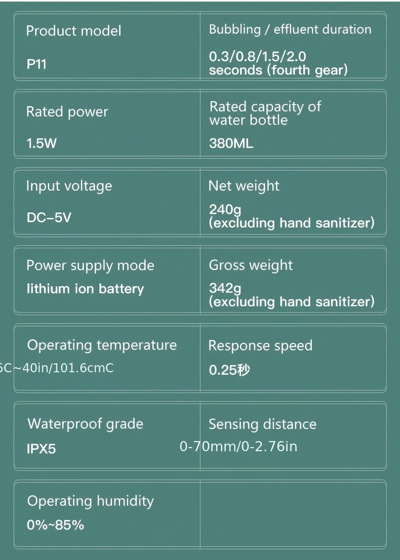 380ml touchless sensor automatic soap dispenser - wall-mounted 8