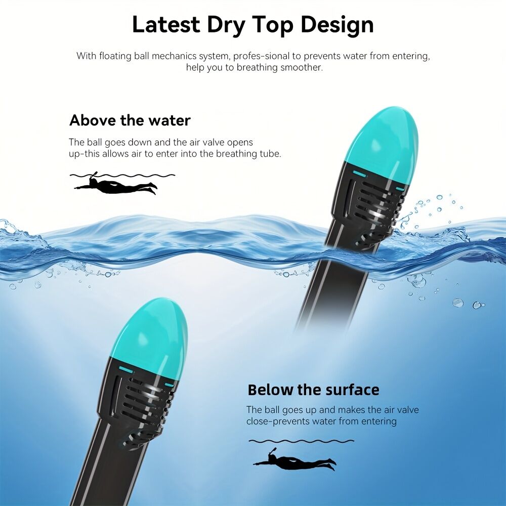 L/XL full-face silicone snorkeling mask, full-dry panoramic snorkeling mirror, camera bracket, large frame anti-leakage and anti-fog swimming mirror set, suitable for adults. 9